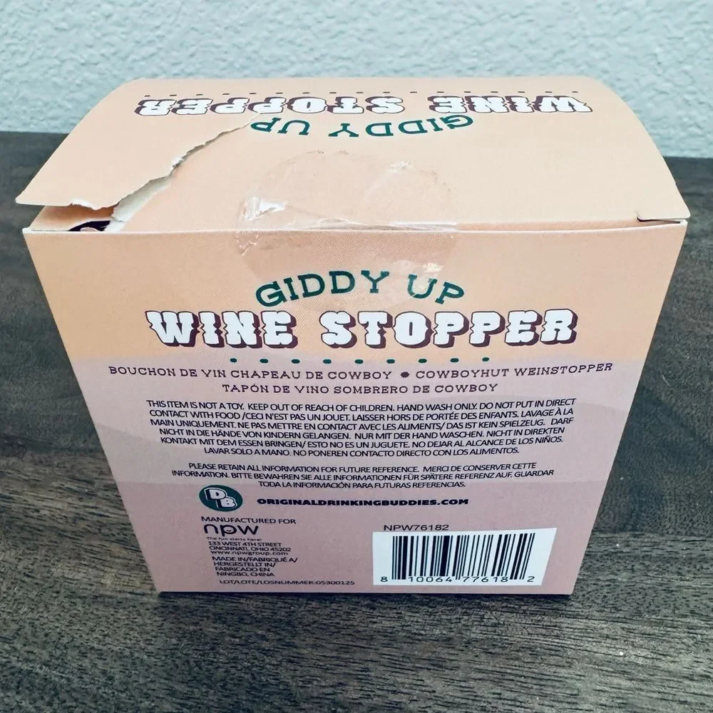 Giddy Up Hot Pink Cowboy Cowgirl Hat Wine Stopper